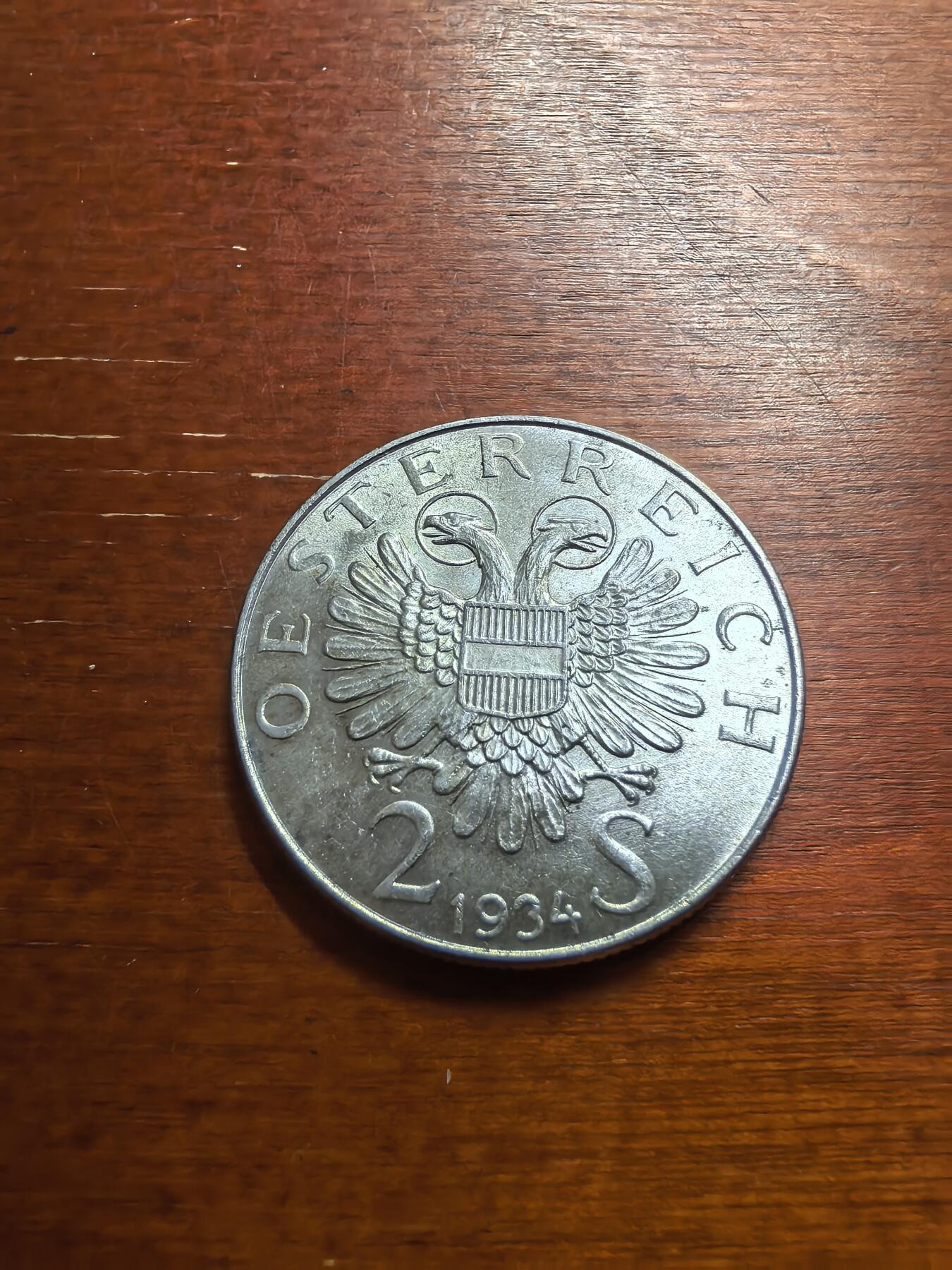 长老汇蛇年精选第七十七场拍卖 1934 奥地利总理德福斯博士2先令银币，12克640银