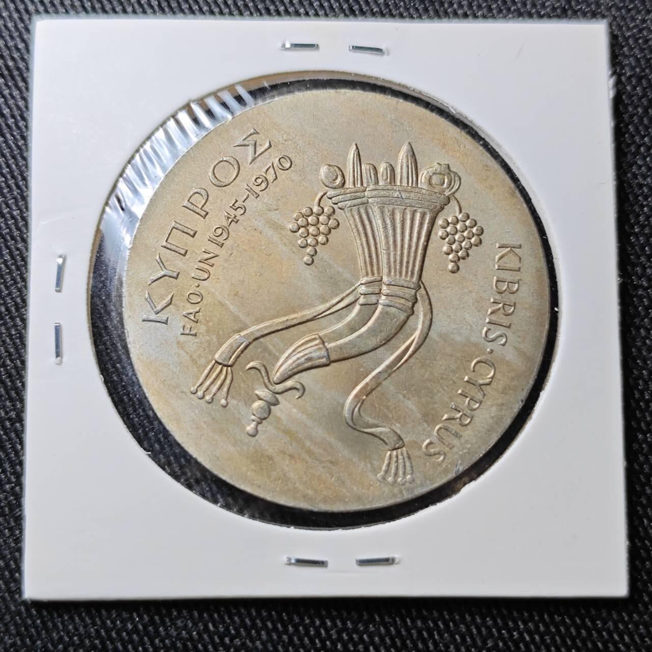 KK钱币收藏小铺 （套币 好品/批量散币 银币）专场  2月预留时间 周末发货  1970塞浦路斯500米尔 纪念币