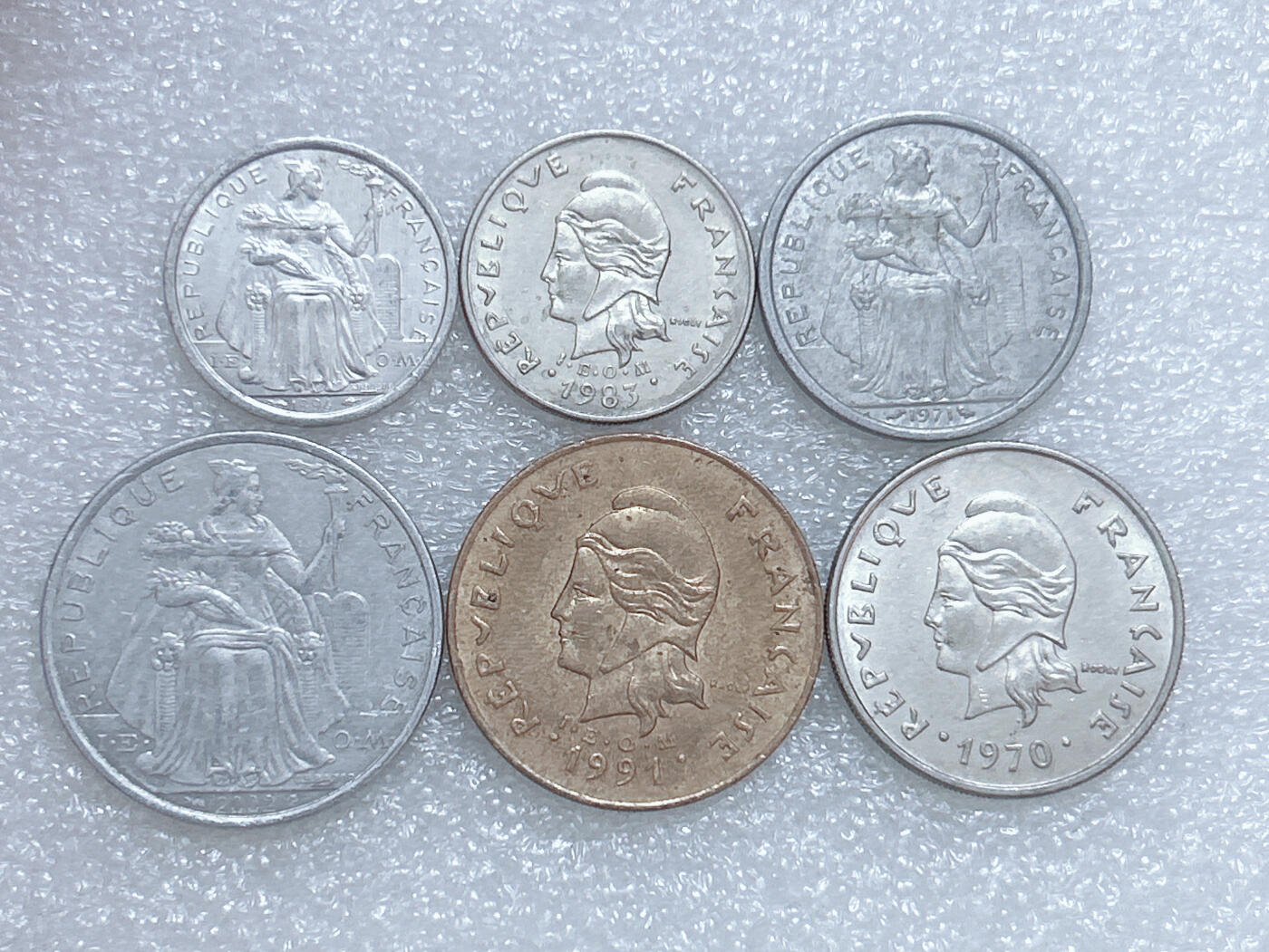 第一海外回流一元起拍收藏 散集专场  第271期 法属新喀里多尼亚硬币6枚套