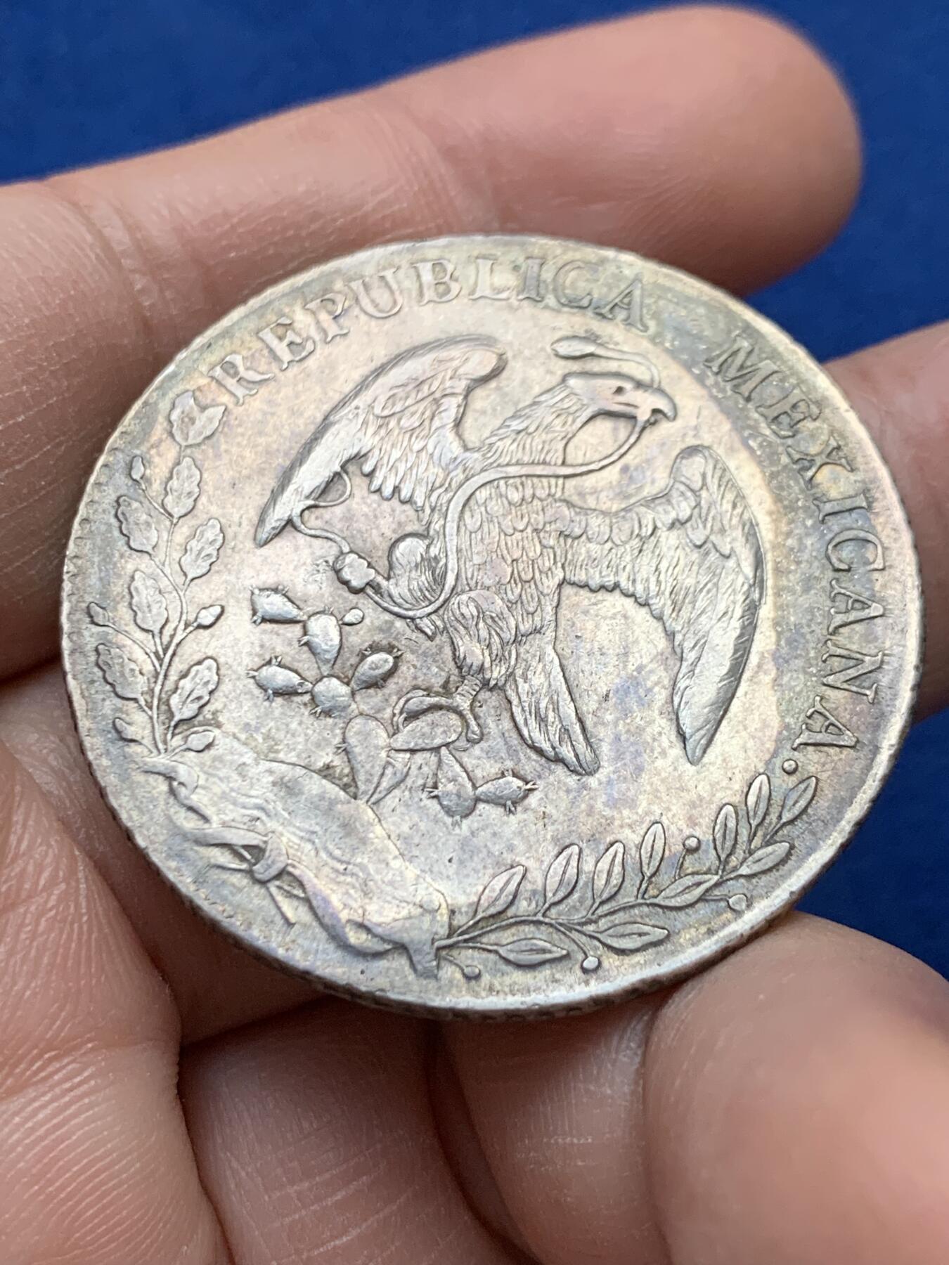 《竞宝斋》第441场 周日，周一，2场连拍 （全场包邮） 墨西哥1887 CA MM版 8R鹰洋银币 细节见图