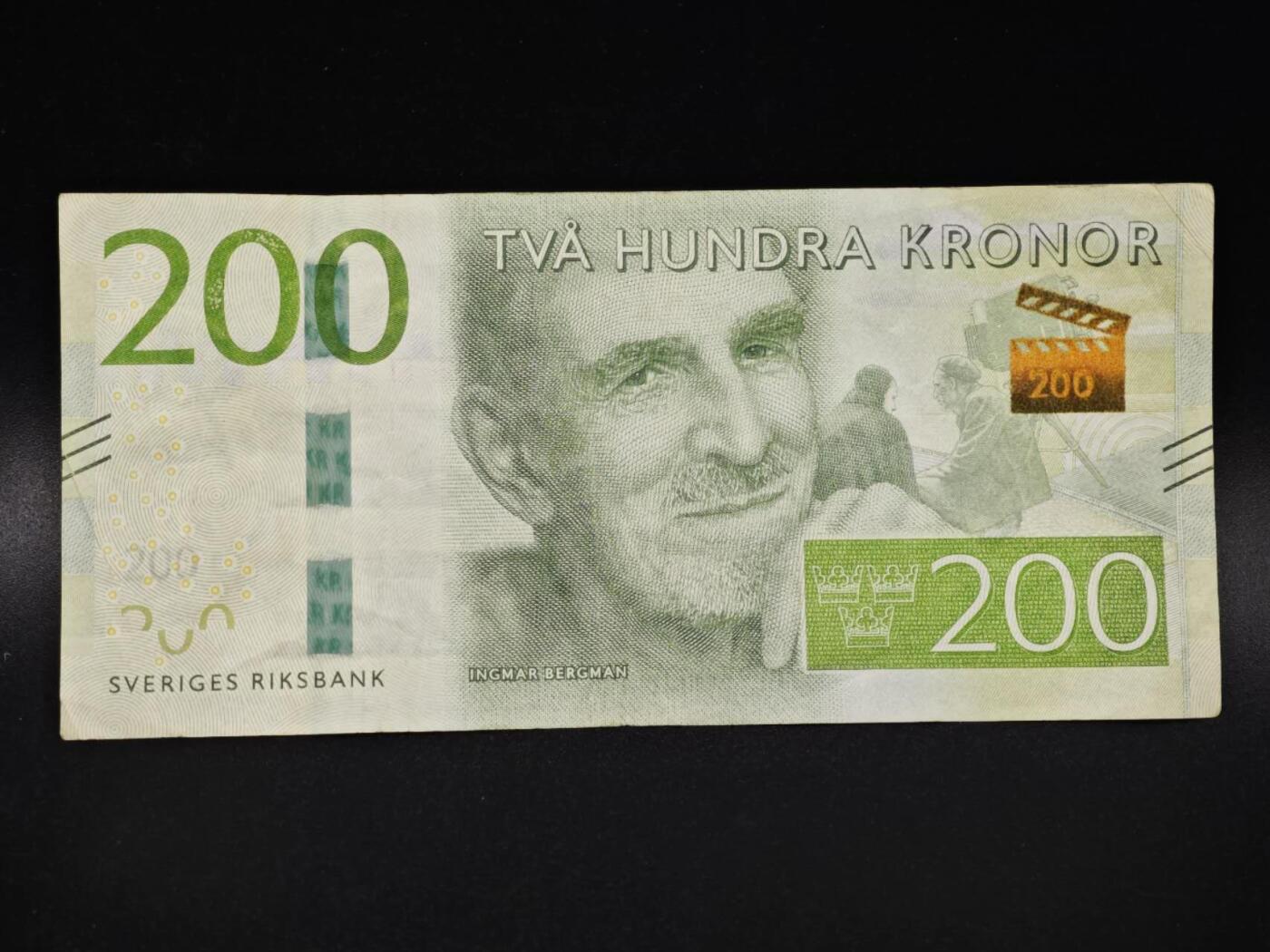 【淘币小摊】实时拍第八百零六拍   纸币场   满百包邮可预留二周 每周一统一发货   瑞典200克朗纸币【有折】