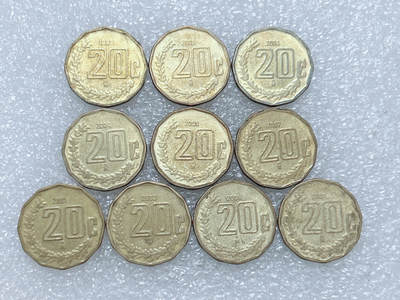 第一海外回流一元起拍收藏 散集专场  第271期 - 墨西哥20分硬币 10枚