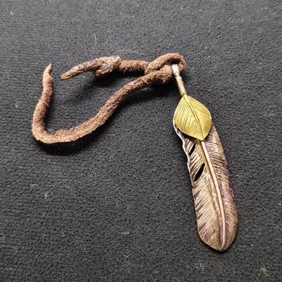 【全场包邮】纯粹捡漏拍480场（免费代拍第17场） - 【杂件】羽毛型9.88克925银吊坠-有银标