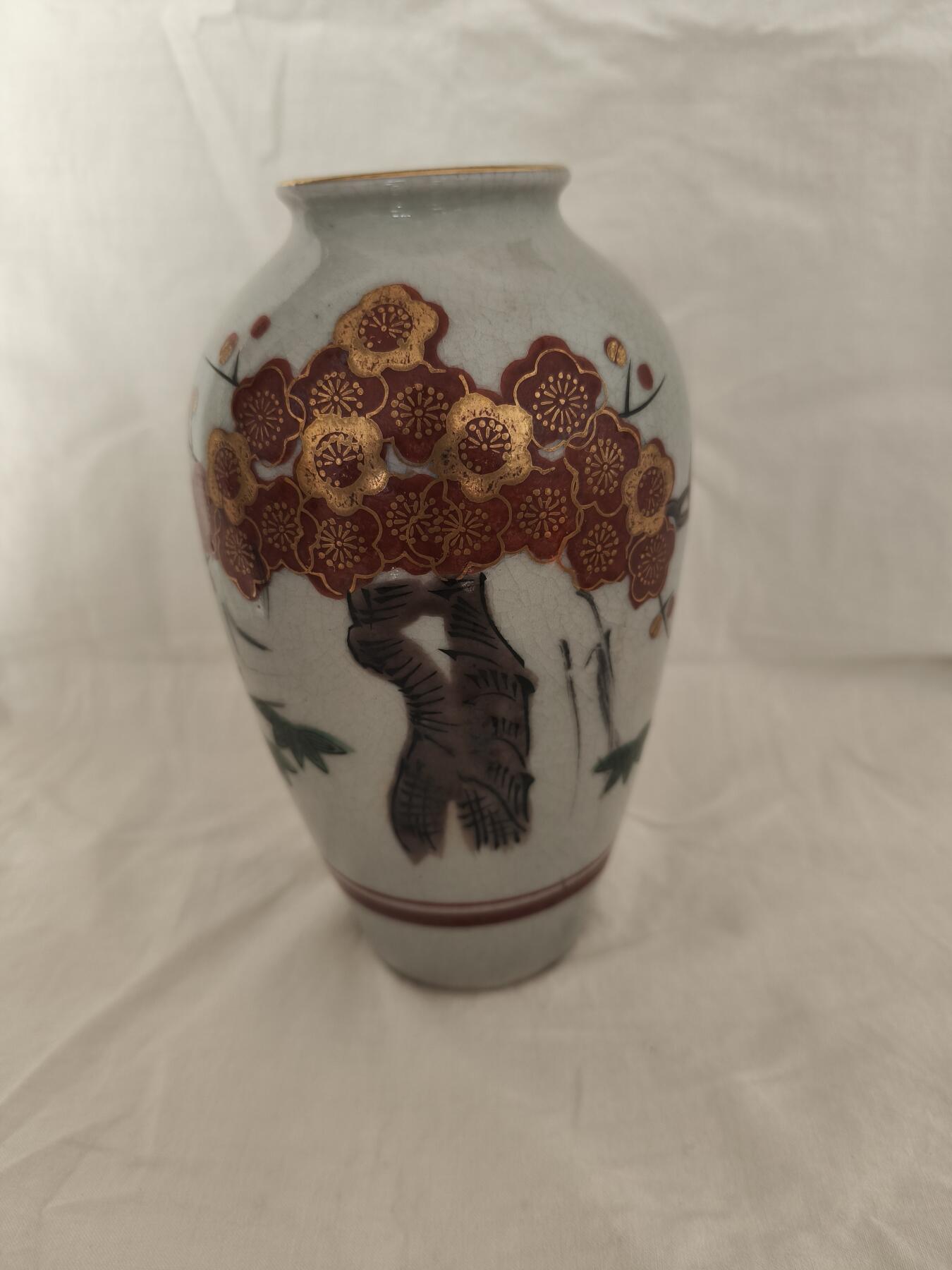 海外回流精品拍卖11.30 日本回流九谷美泉花瓶一只