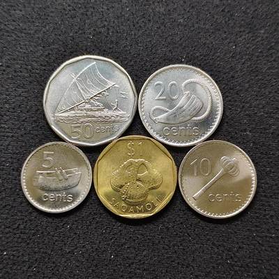 【全场包邮】纯粹捡漏拍480场（免费代拍第17场） - 斐济2009-2010年新版5枚套币