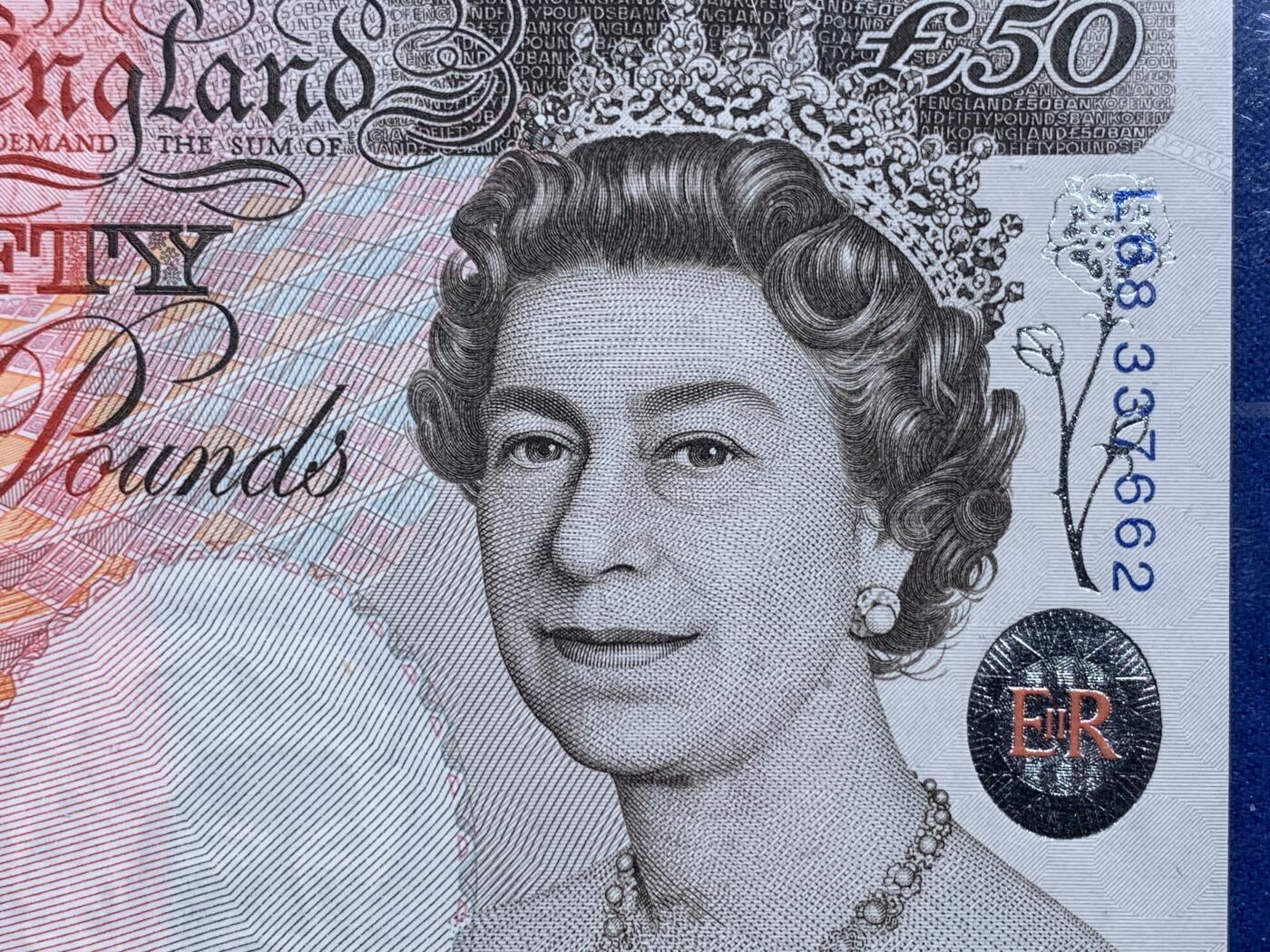 《竞宝斋》第441场 周日，周一，2场连拍 （全场包邮） PCGS 67PPQ 1994年英国E序列 50镑 女王钞