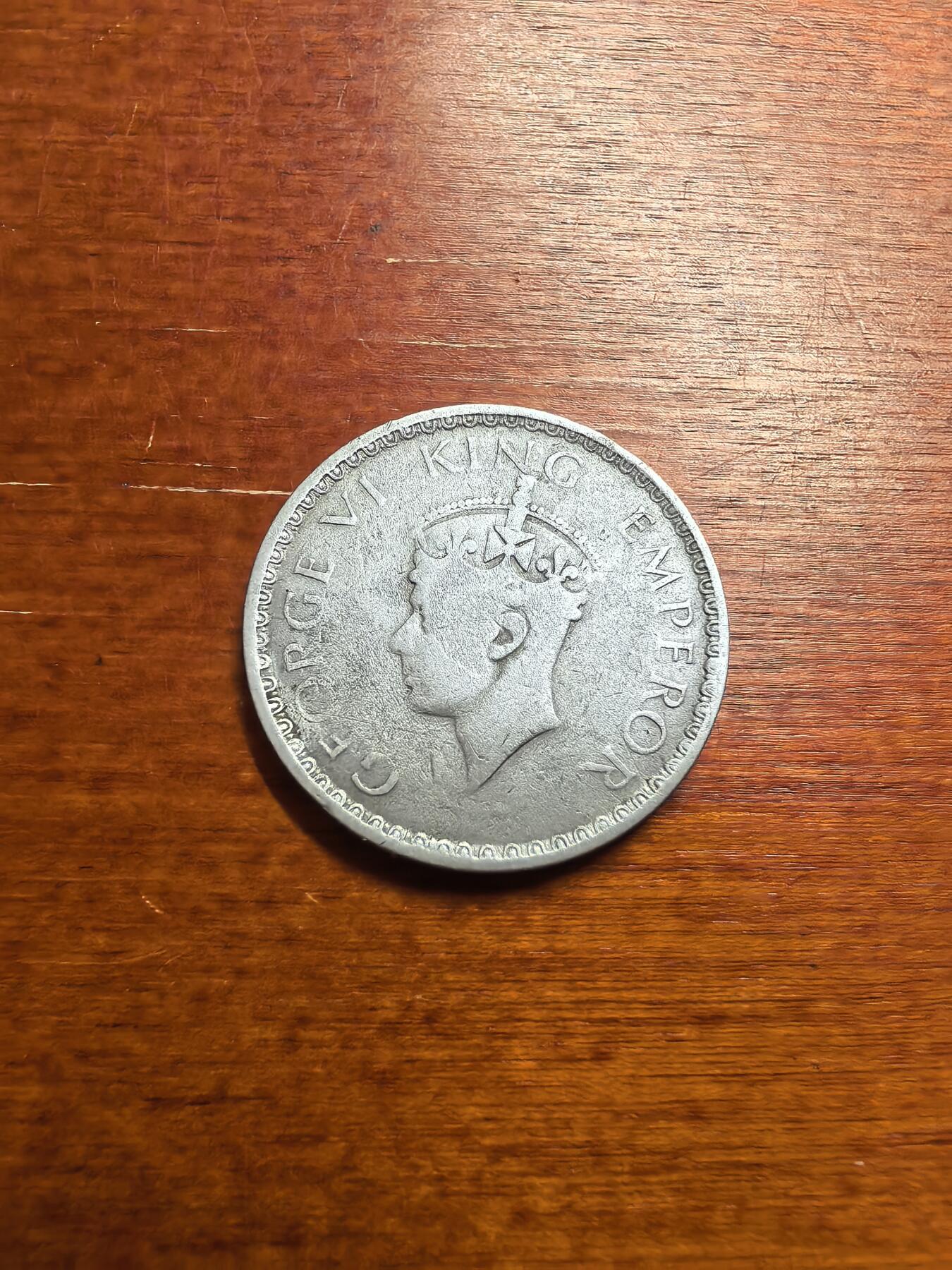 长老汇蛇年精选第七十七场拍卖 1942英属印度乔治六世1/2卢比银币