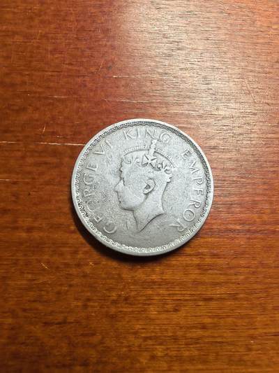 长老汇蛇年精选第七十七场拍卖 - 1942英属印度乔治六世1/2卢比银币