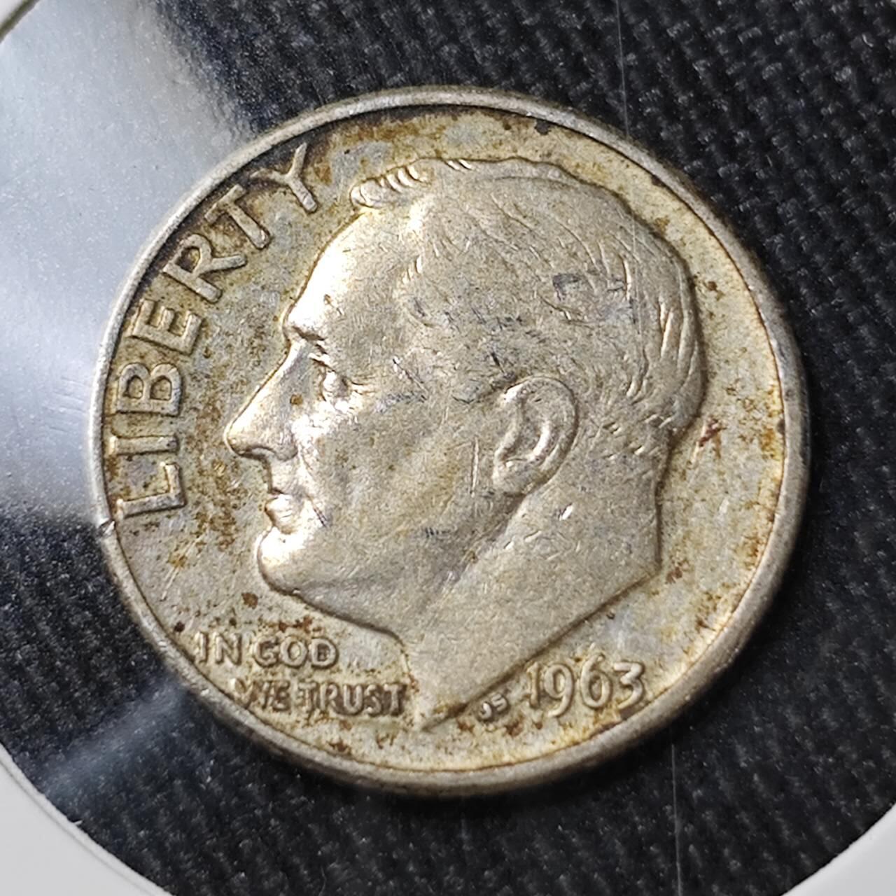 KK钱币收藏小铺 （套币 好品/批量散币 银币）专场  2月预留时间 周末发货  1963美国10分银币