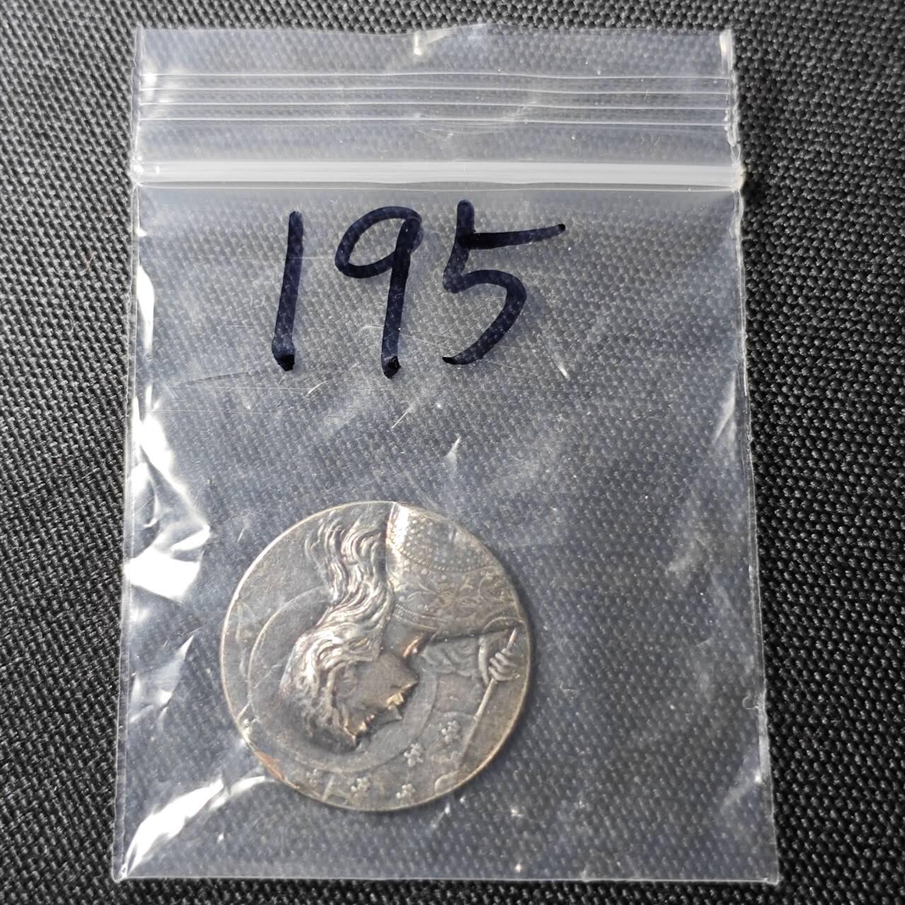 KK钱币收藏小铺 （套币 好品/批量散币 银币）专场  2月预留时间 周末发货  铁镀银人物章 薄