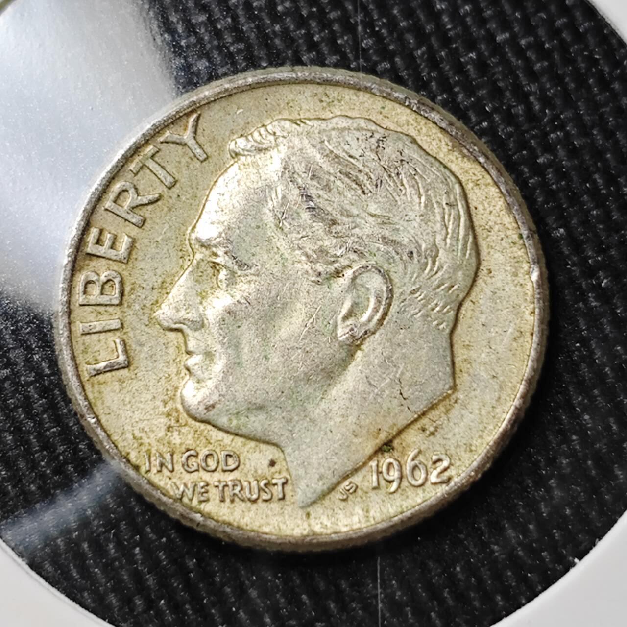 KK钱币收藏小铺 （套币 好品/批量散币 银币）专场  2月预留时间 周末发货   1962美国10分银币