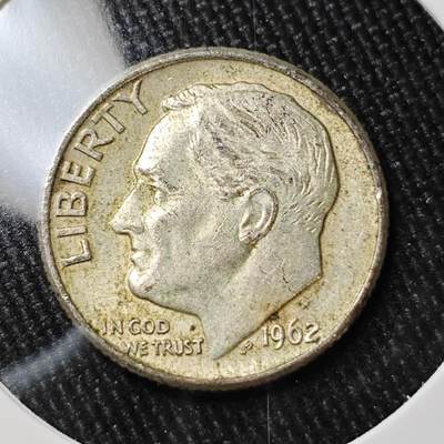 KK钱币收藏小铺 （套币 好品/批量散币 银币）专场  2月预留时间 周末发货 -   1962美国10分银币