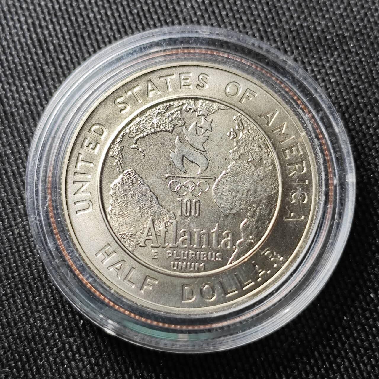 KK钱币收藏小铺 （套币 好品/批量散币 银币）专场  2月预留时间 周末发货  1995美国50分奥运纪念币 好品