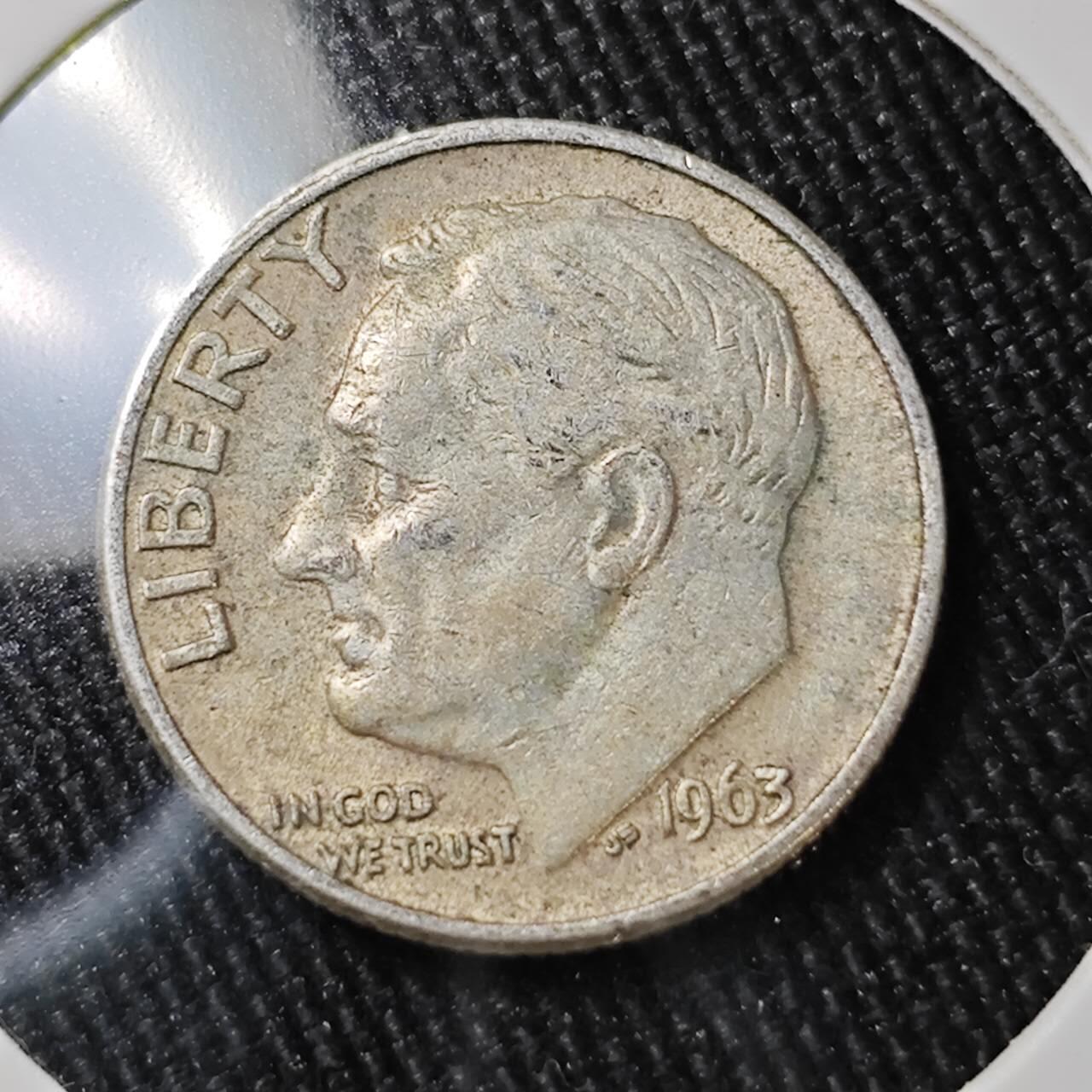 KK钱币收藏小铺 （套币 好品/批量散币 银币）专场  2月预留时间 周末发货   1963美国10分银币