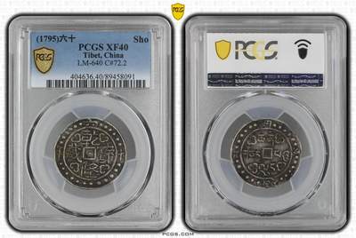 梧彩钱庄捡漏拍11月 - (1795)六十 中国西藏乾隆六十年宝藏银币 中样 原味包浆