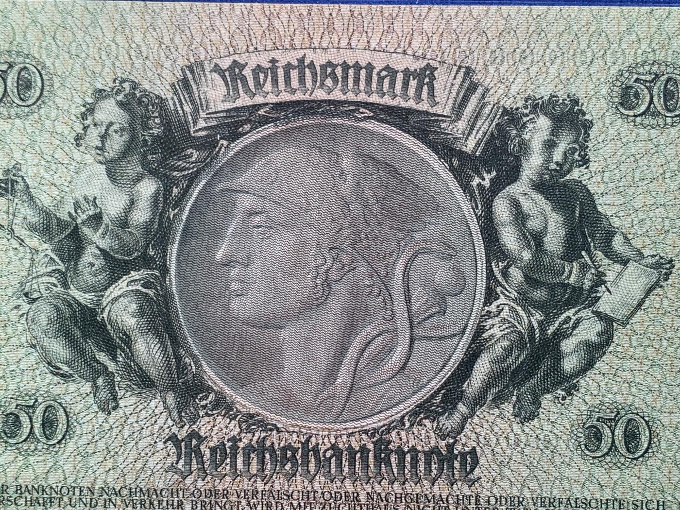 《竞宝斋》第441场 周日，周一，2场连拍 （全场包邮） PMG 65EPQ 德国 1933年50马克 墨丘利