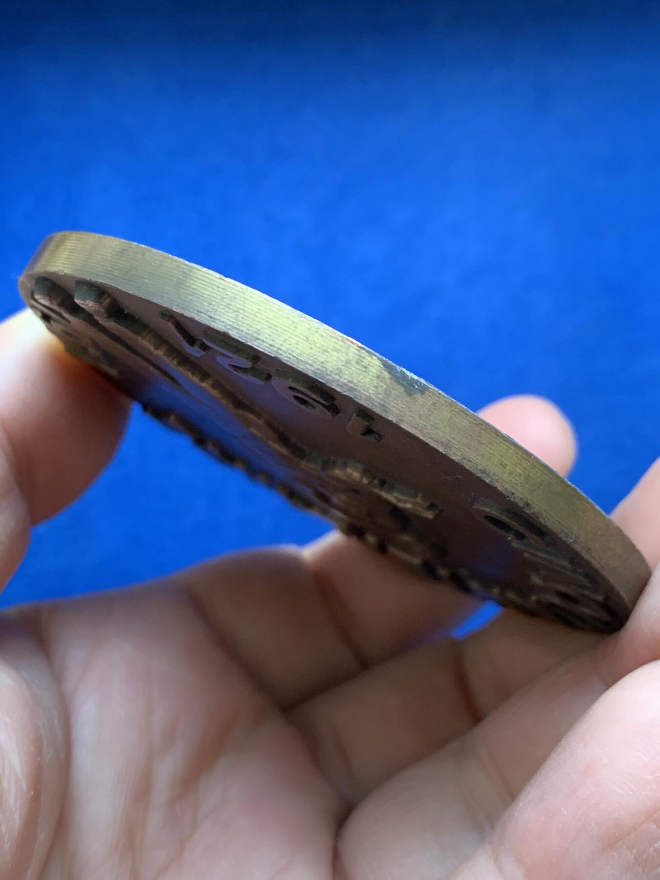 《竞宝斋》第441场 周日，周一，2场连拍 （全场包邮） 法国运动伤残互助会大铜章 直径67mm 重约116.5g