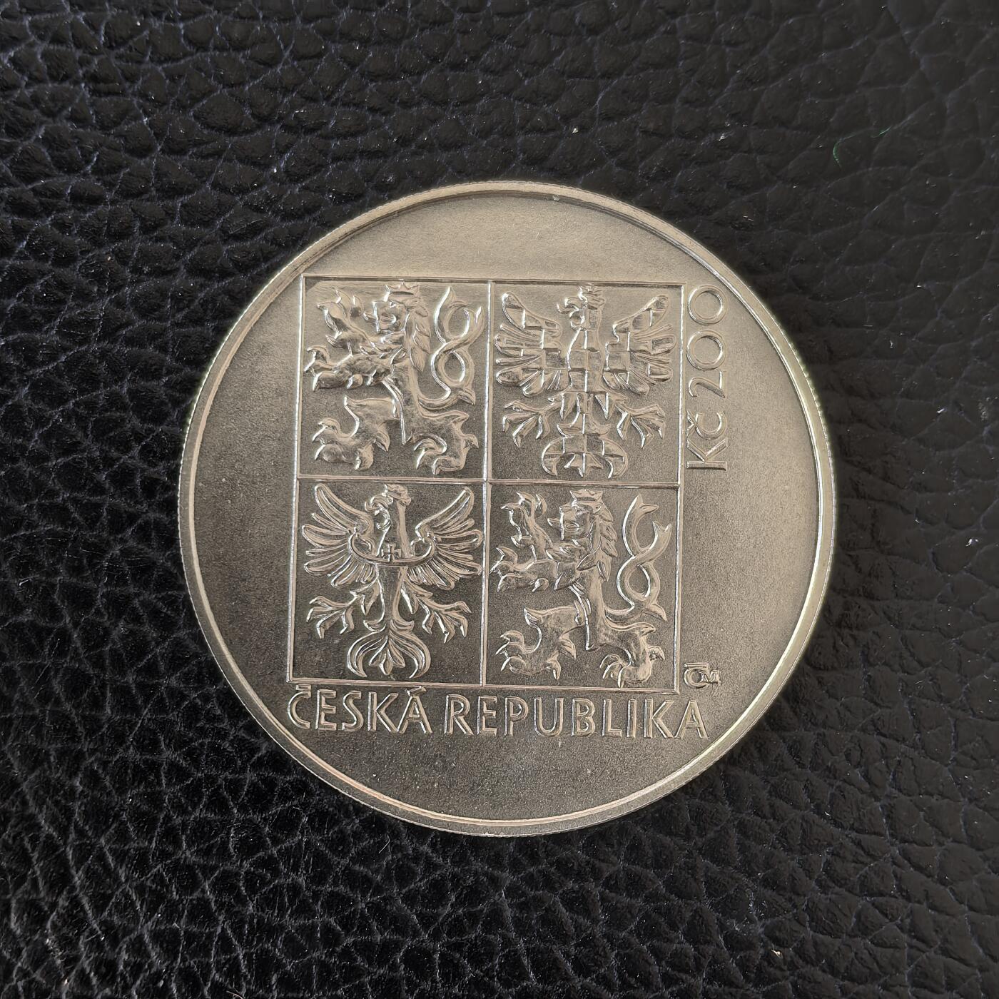 道一币馆币章第一百五十七场 捷克1997年总统牌汽车百年200克朗银币  13 g 900s 25500