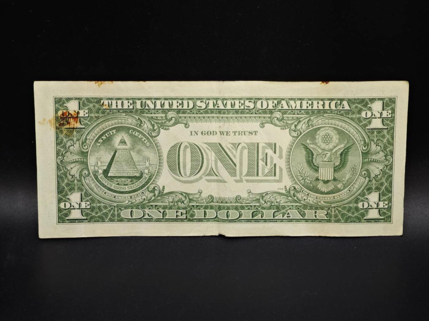 【淘币小摊】实时拍第八百零六拍   纸币场   满百包邮可预留二周 每周一统一发货   美国1957年一美元纸币【有折】