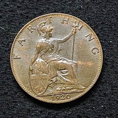 【全场包邮】纯粹捡漏拍480场（免费代拍第17场） - 英国1920年乔治五世1法新铜币