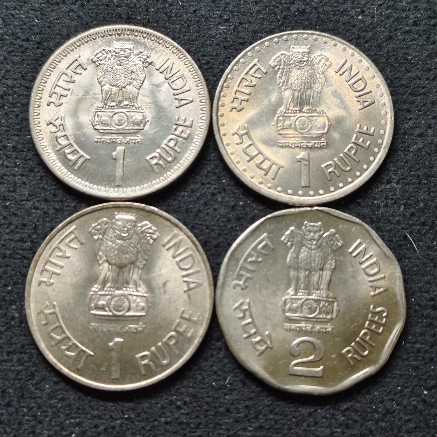 【全场包邮】纯粹捡漏拍480场（免费代拍第17场） 印度重大事件纪念币4枚一组