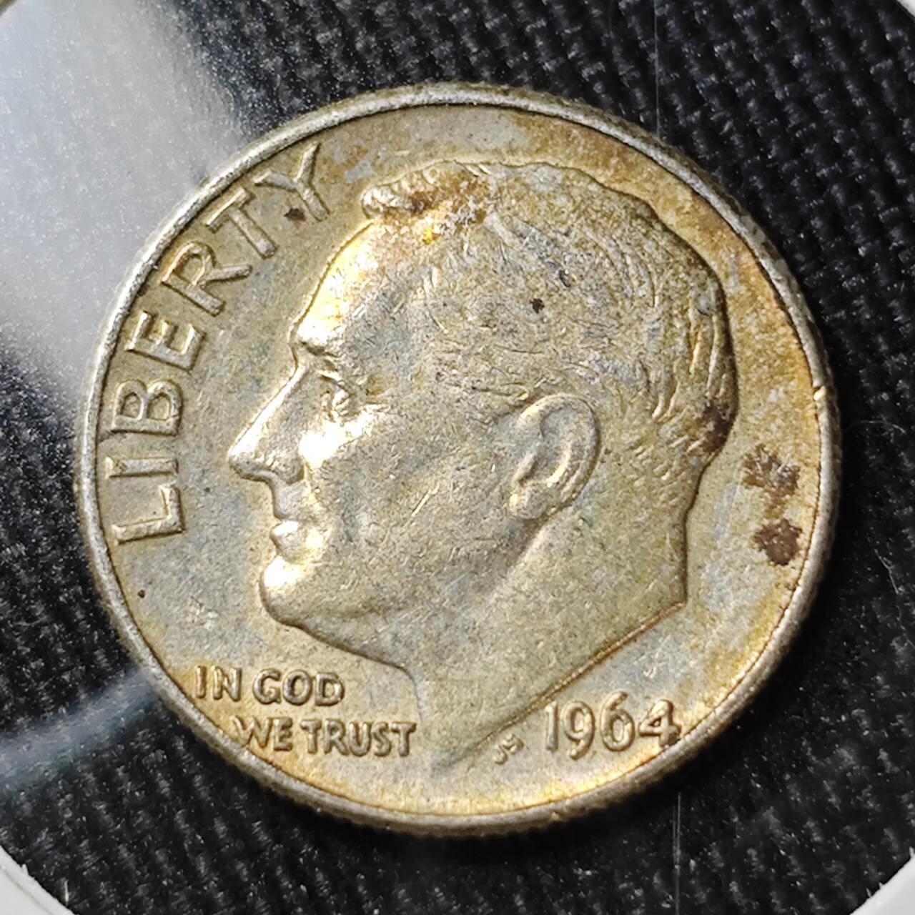 KK钱币收藏小铺 （套币 好品/批量散币 银币）专场  2月预留时间 周末发货   1964美国10分银币