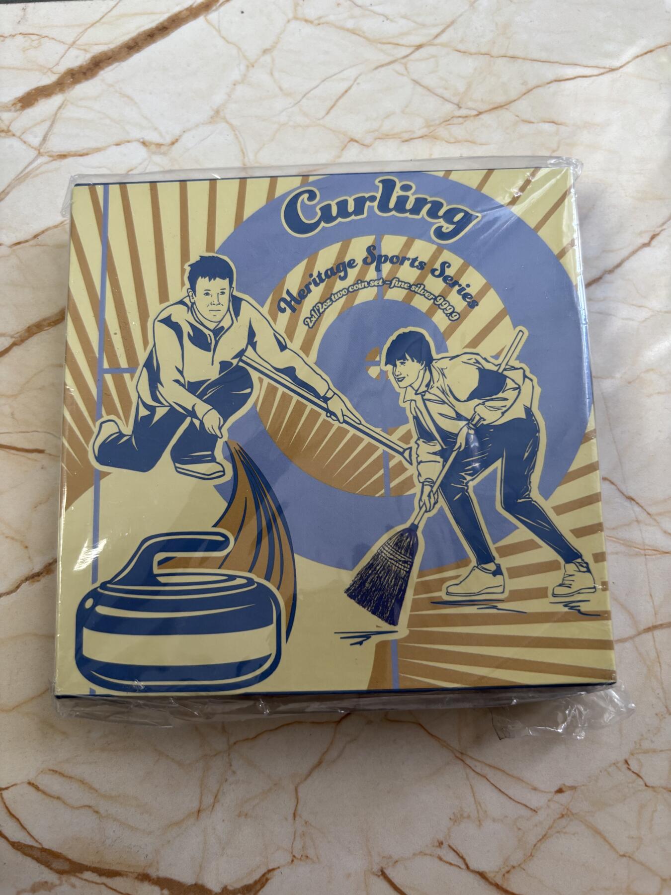 第183期拍卖  所罗门2022年传统体育体育系列冰壶运动银币2枚套，9999银，1/2盎司*2，发行3000枚