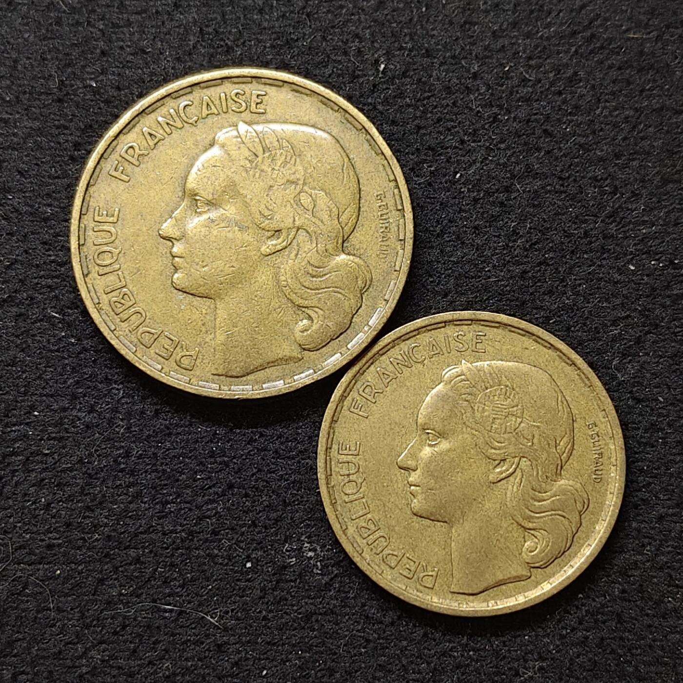 【全场包邮】纯粹捡漏拍480场（免费代拍第17场） 法国1950-1951年公鸡版2枚一组