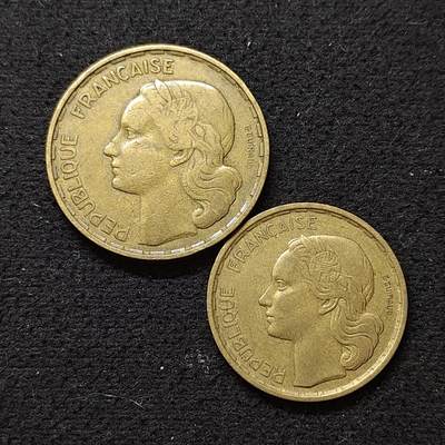 【全场包邮】纯粹捡漏拍480场（免费代拍第17场） - 法国1950-1951年公鸡版2枚一组