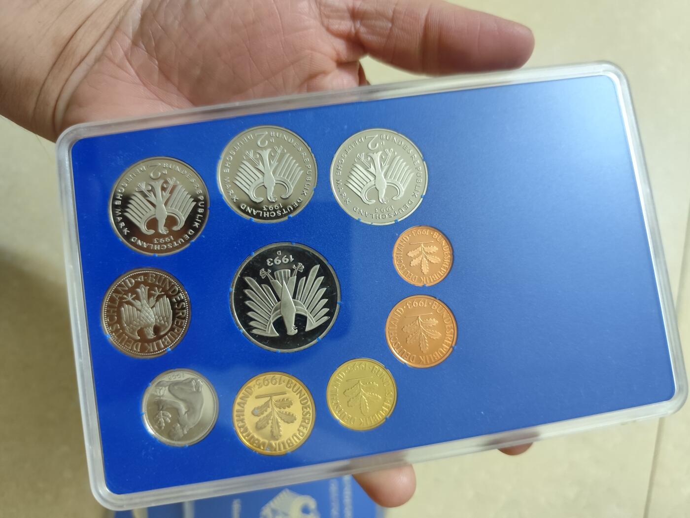 德国精制币 套币 1993 5个厂别 单价