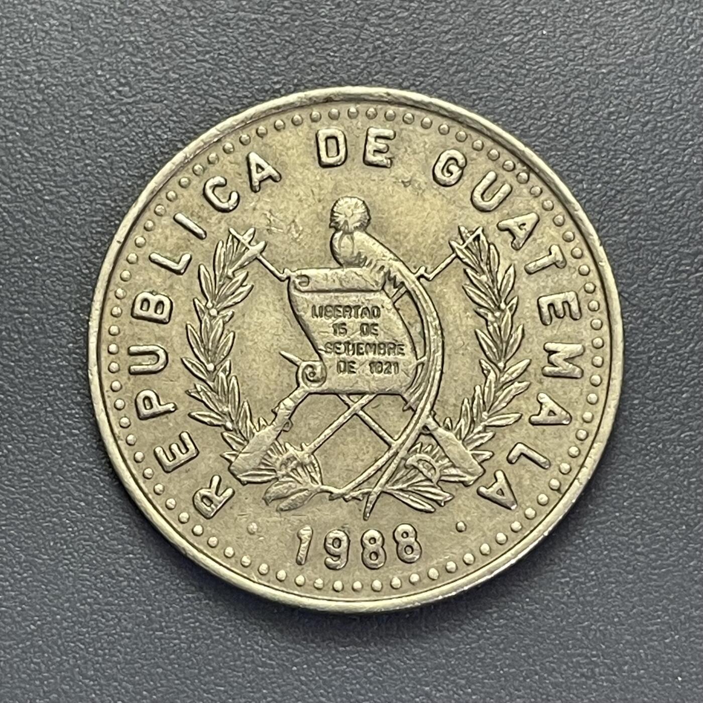 回流1123 危地马拉1988年25分 玛雅原住民头像