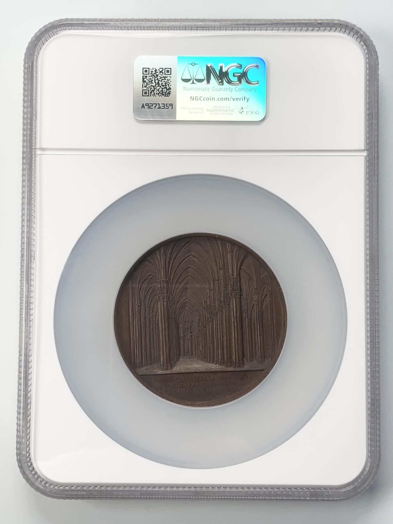 掌中浮雕-藏着的欧洲第043场 NGC MS62 : 1860年意大利米兰大教堂 ，59mm