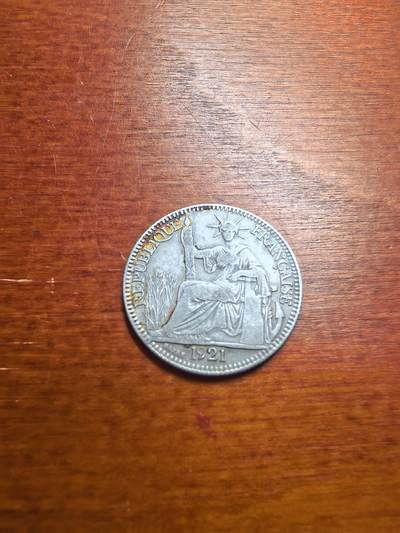 长老汇蛇年精选第七十七场拍卖 - 1921法属印度支那10分银币，好品