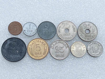 第一海外回流一元起拍收藏 散集专场  第271期 - 丹麦硬币 10枚 无重复
