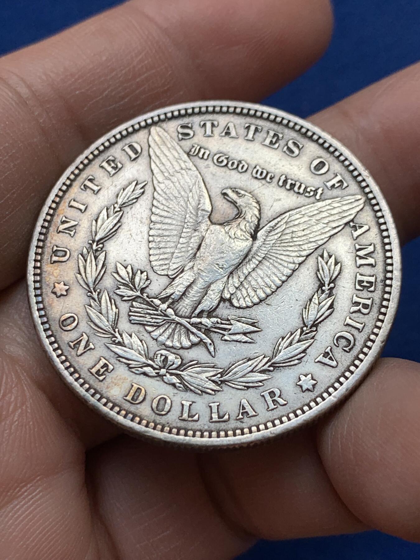 《竞宝斋》第441场 周日，周一，2场连拍 （全场包邮） 美国1880年摩根自由女神 1美元 好品