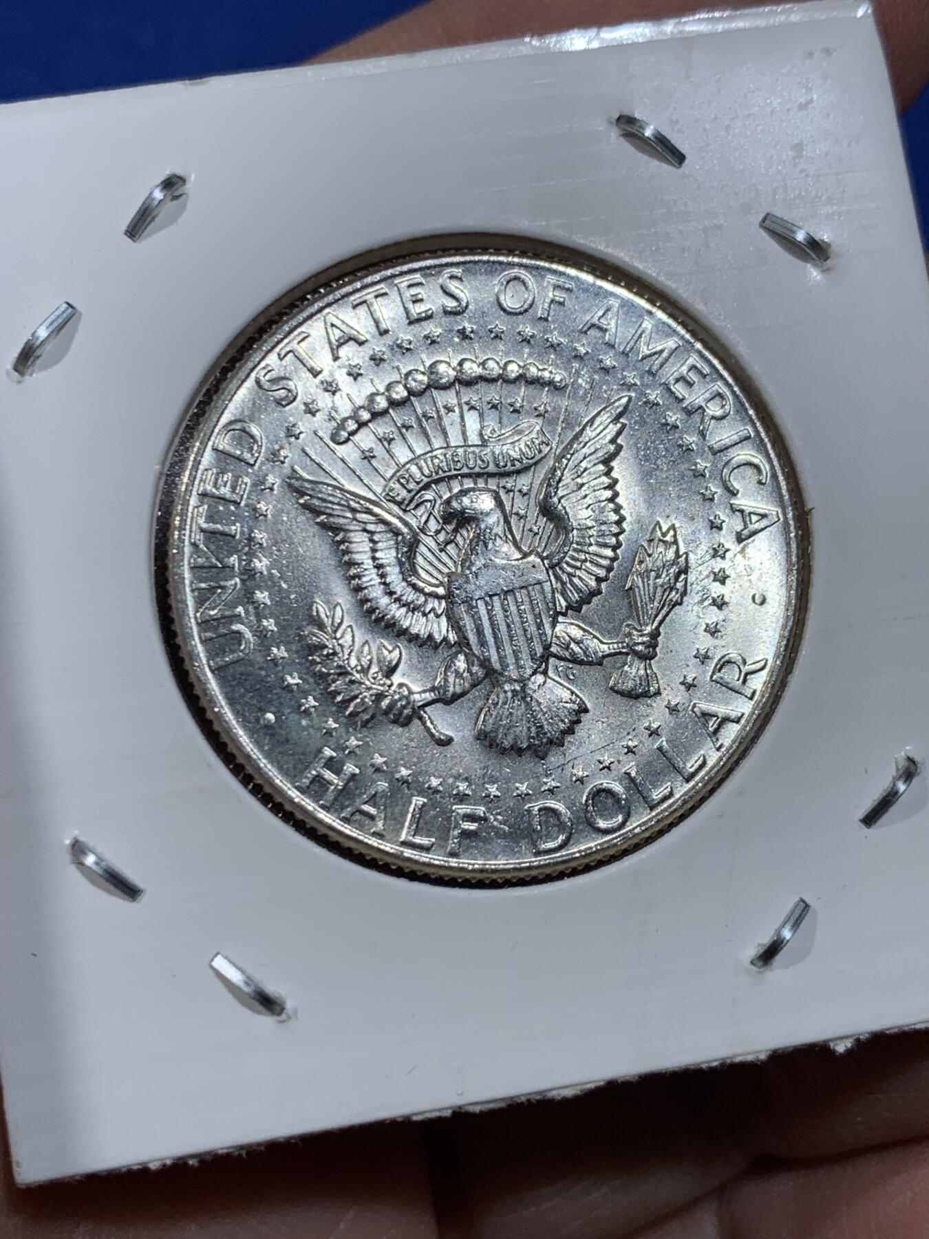 《竞宝斋》第441场 周日，周一，2场连拍 （全场包邮） 美国1964年肯尼迪50分银币 原光 900高银