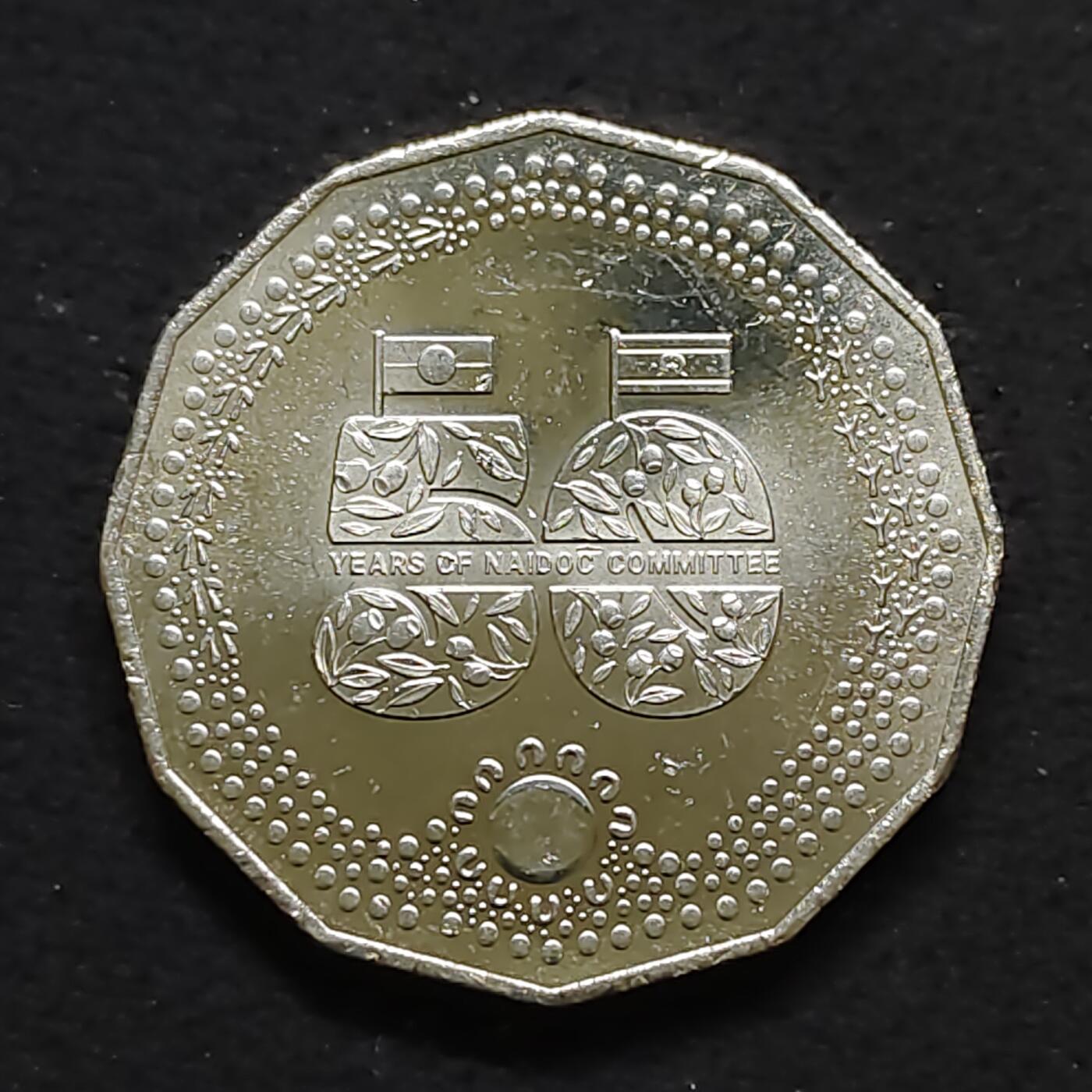 【全场包邮】纯粹捡漏拍480场（免费代拍第17场） 澳大利亚2024年50分全国土著和岛民日纪念委员会50周年纪念币