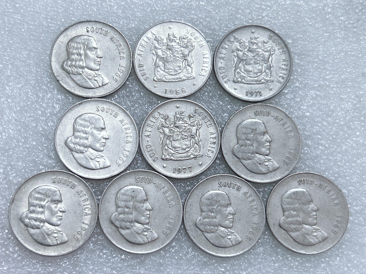 第一海外回流一元起拍收藏 散集专场  第271期 南非20分硬币 10枚