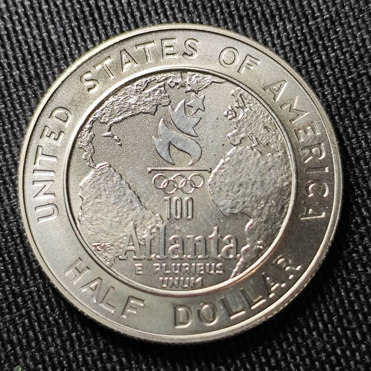 KK钱币收藏小铺 （套币 好品/批量散币 银币）专场  2月预留时间 周末发货  1995美国50分奥运纪念币 好品