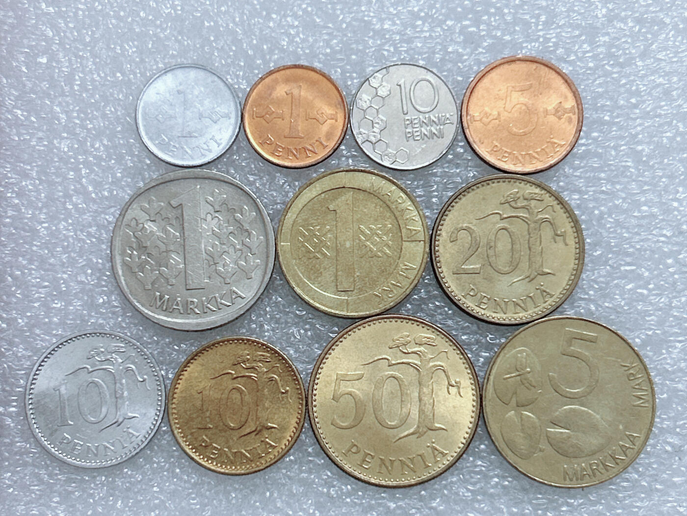 第一海外回流一元起拍收藏 散集专场  第271期 芬兰不同面值硬币 11枚 带光好品