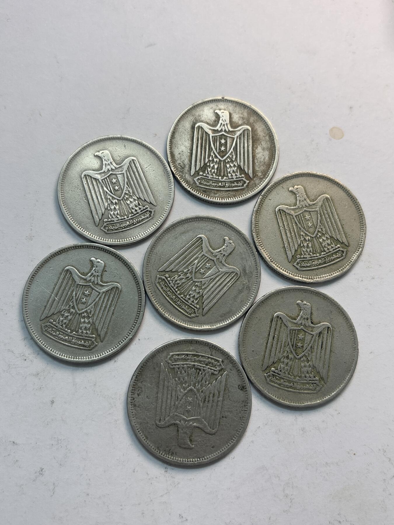 文馨钱币收藏第 282 场，【 长期接收代拍品】，加拿大老铜代用币，银币，德三系列场 埃及 10 皮 7 枚