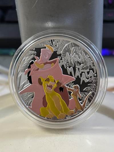 第183期拍卖 - 法国2024年狮子王彩色纪念银币，22.2克，999银，发行5000枚