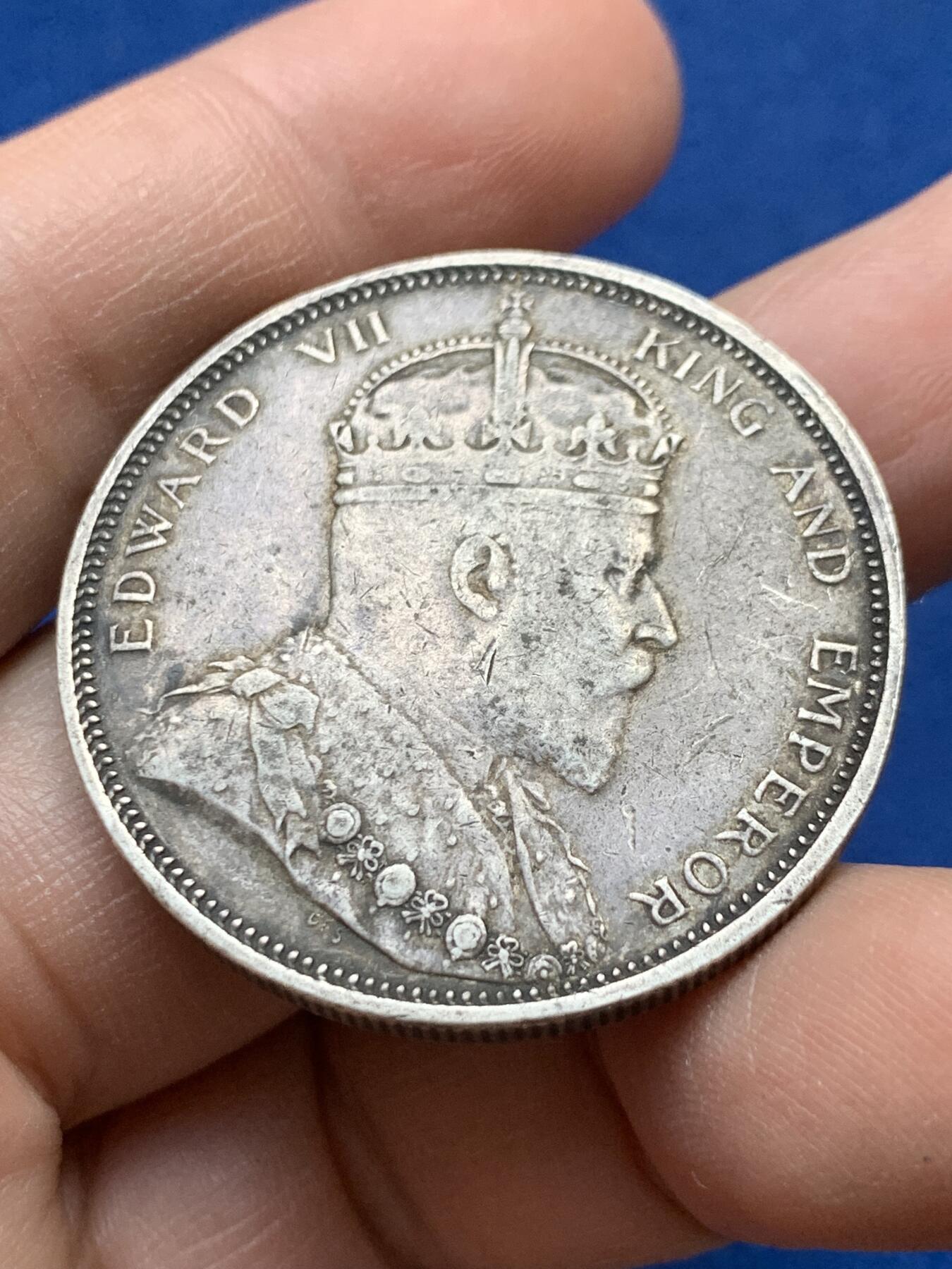 《竞宝斋》第441场 周日，周一，2场连拍 （全场包邮） 1903年海峡壹圆大样，原味老包浆，边齿有磨边。