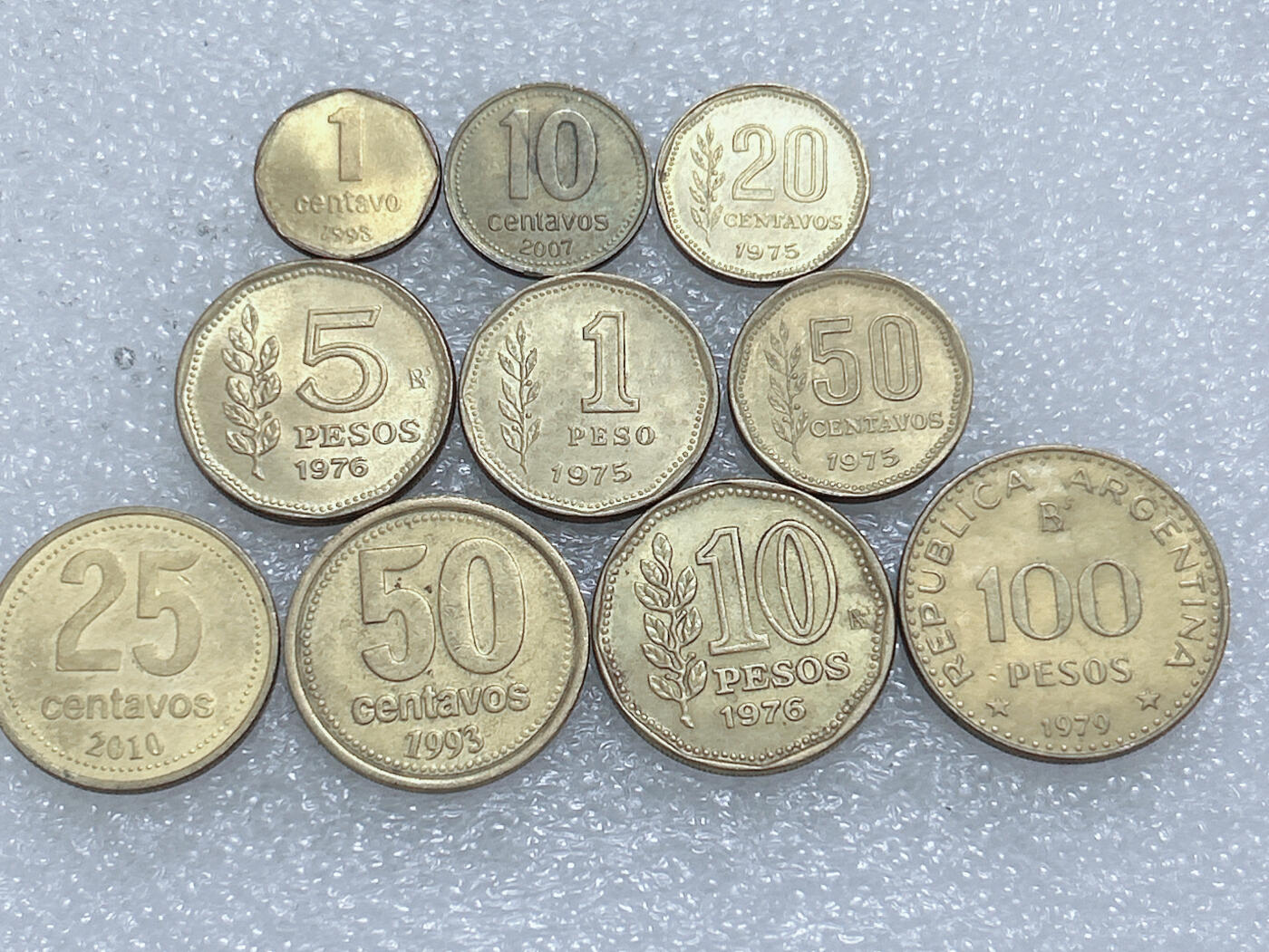 第一海外回流一元起拍收藏 散集专场  第271期 阿根廷黄铜币 10枚 带光品