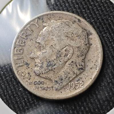 KK钱币收藏小铺 （套币 好品/批量散币 银币）专场  2月预留时间 周末发货 -   1952美国10分银币