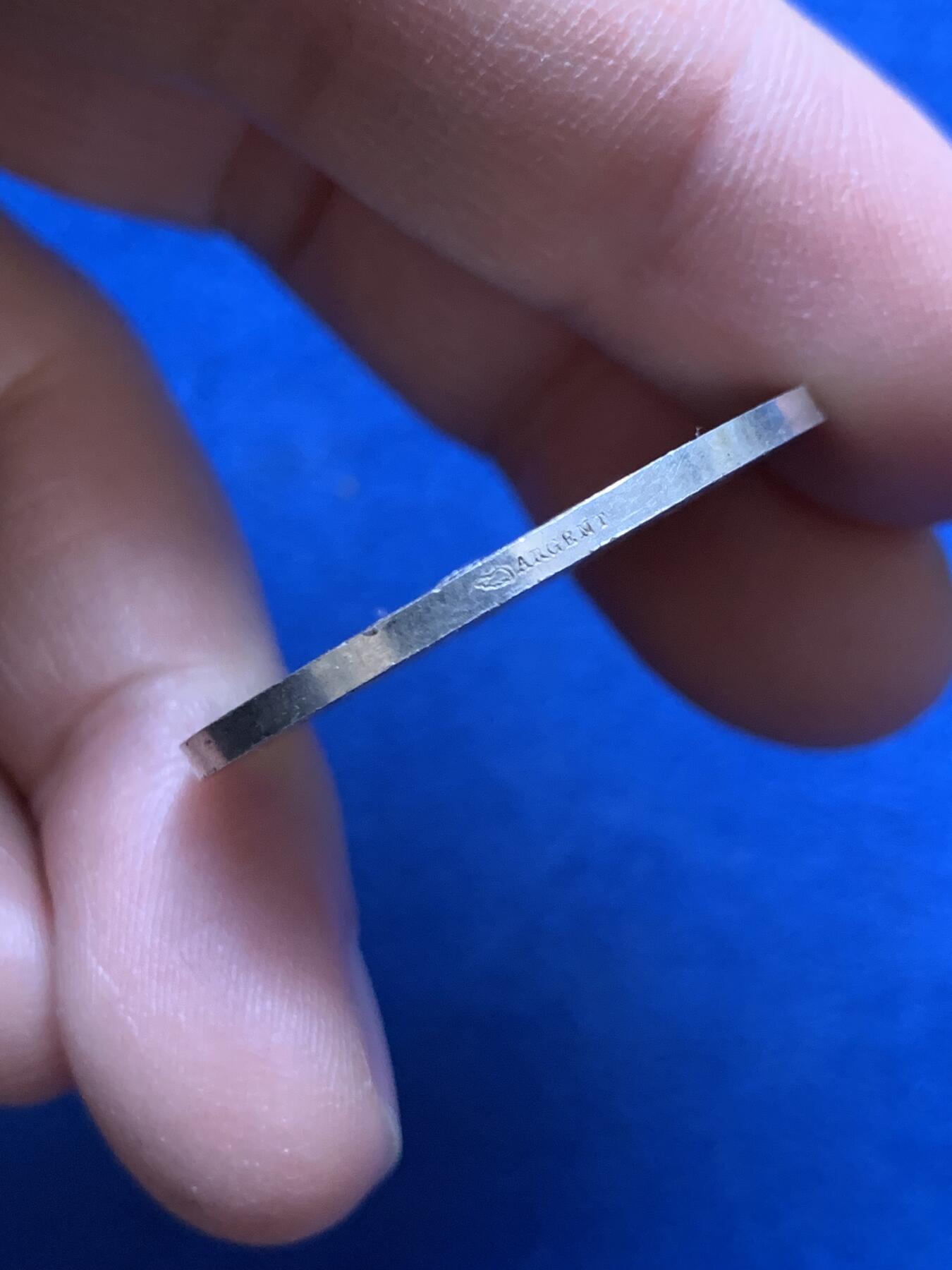 《竞宝斋》第441场 周日，周一，2场连拍 （全场包邮） 法国奥布省学术委员会银章代用币 镜面底板 设计精美 13.1克 31.8mm