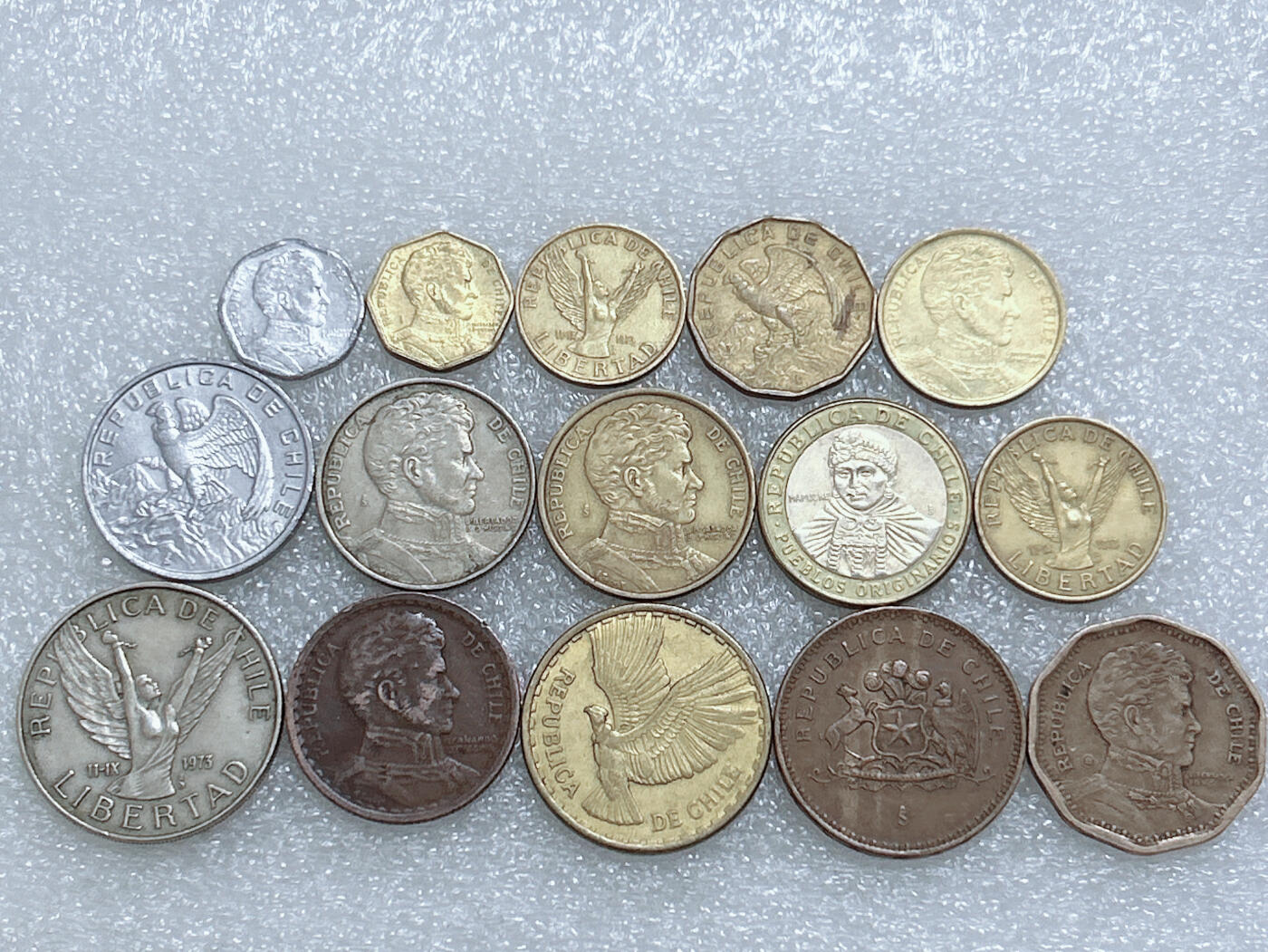 第一海外回流一元起拍收藏 散集专场  第271期 智利硬币 15枚 无重复