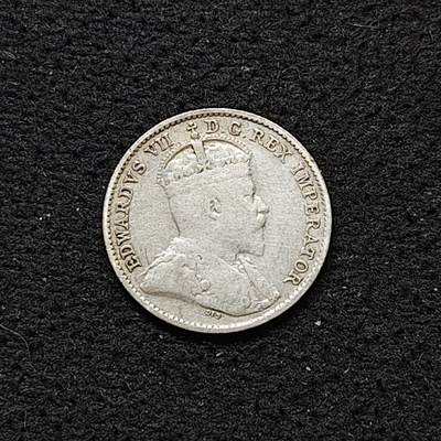 【全场包邮】纯粹捡漏拍480场（免费代拍第17场） - 加拿大1910年爱德华七世5分银币