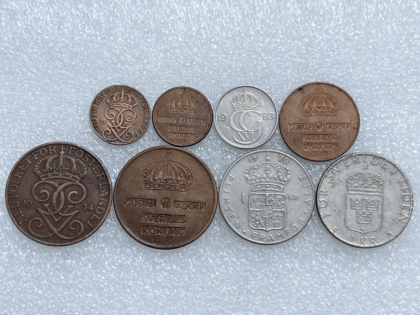 第一海外回流一元起拍收藏 散集专场  第271期 瑞典硬币 8枚