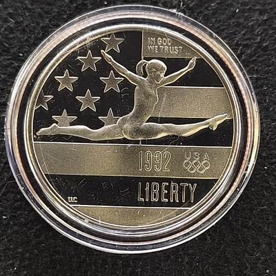 【全场包邮】纯粹捡漏拍480场（免费代拍第17场） - 美国1992年半元巴塞罗那奥运会精制纪念币